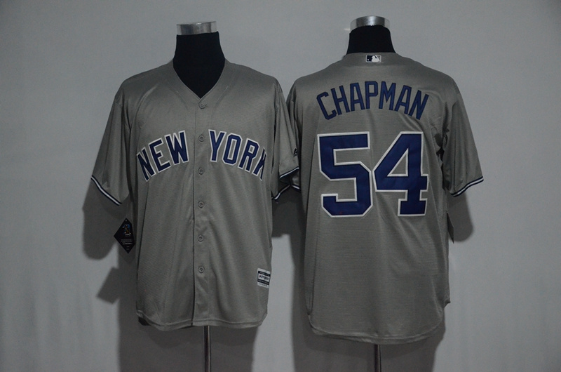 2017 MLB New York Yankees #54 Chapman Grey Jerseys->philadelphia phillies->MLB Jersey
